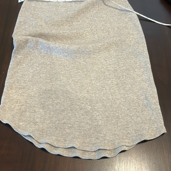 Aritzia Community Grey Midi Ribbed Sleeveless Stretch Tank Dress Size S - Picture 11 of 16